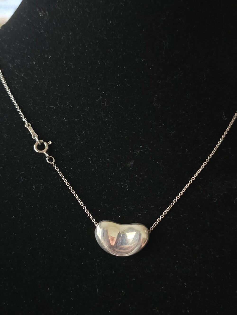 Tiffany & Co. Sterling Bean Pendant Necklace - Silver